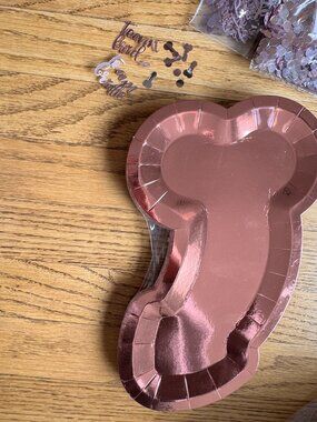 Rose gold penis plates/ confetti bundle for Bride to be bachelorette